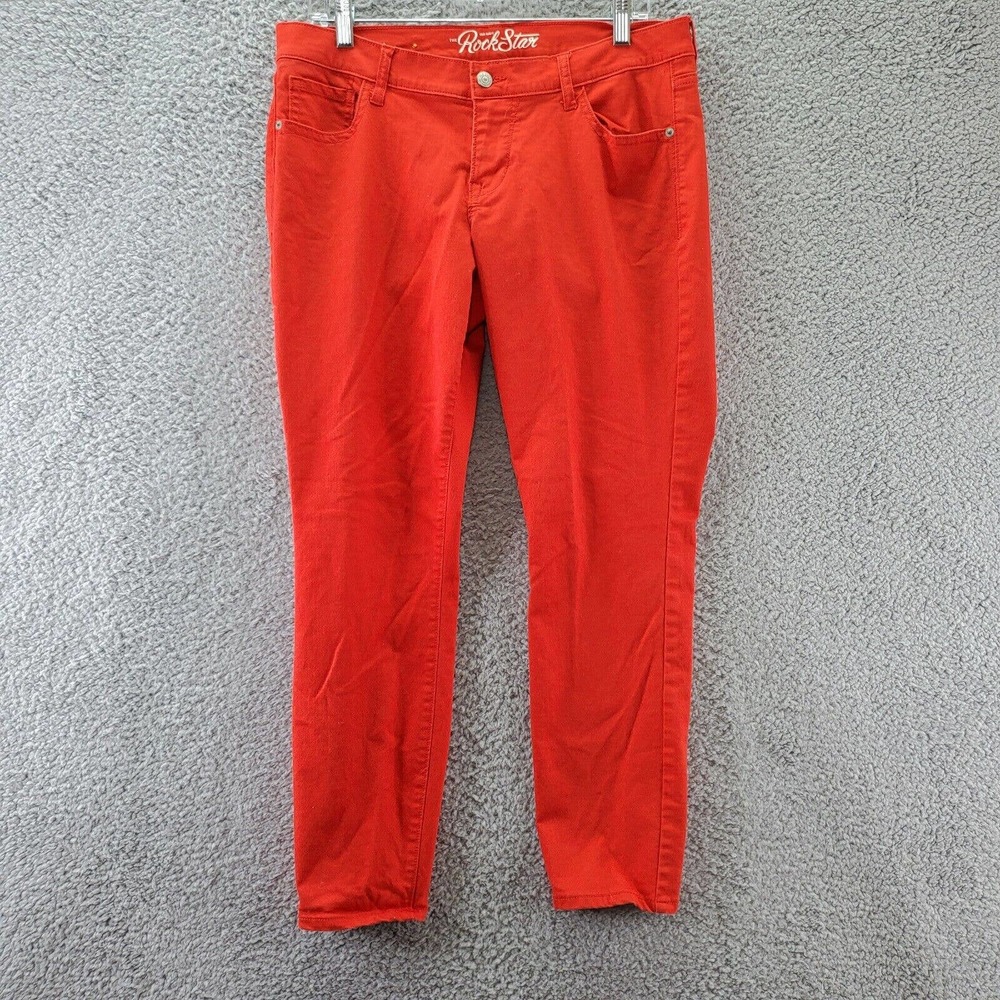 Old Navy Red Straight Leg Jeans